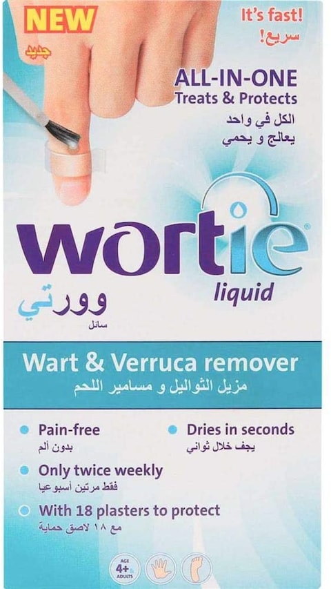 Wortie Liquid Wart And Verruca Remover - 5ml