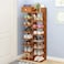 8 Tier Wooden Shoe Rack Storage Organizer