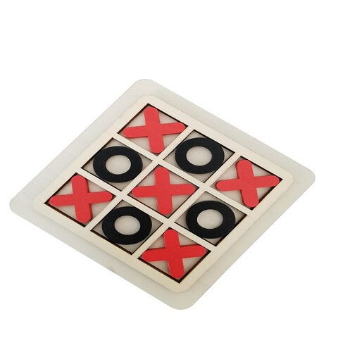 Crative Kids and Adults Wooden Tic Tac Toe Board And Crosses Game Set For Family Friends
