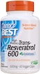 Doctor's Best Trans-Resveratrol 600, Non-GMO, Vegan, Gluten Free, Soy Free, 600 Mg, 60 Veggie Caps (Drb-00416)