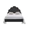 In House Napoli Velvet Bed Frame - Queen - 200x150 cm - Black