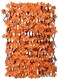 YATA Bamboo Wood Fence with Artificial Orange Maple Leaves  - 2 Pcs
