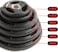 ULTIMAX 2 Pcs 1 Pair Olympic Plate Olympic Bumper Weight Plate, Rubber Barbell Weight to Protect Floor, Smooth Strength Training Plates for Weightlifting-10KG*2