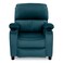 إن هاوس كرسي استرخاء سينمائي ثابت منجد بالمخمل مع حامل أكواب - تركواز غامق - NZ70