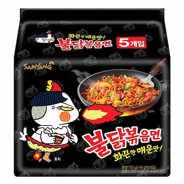 Buldak Korean Noodles Black 140GRX5