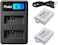 DMK Power LP-E5 Rechargeable Battery Charger Pack (2-Pack 1100mAh, LCD Dual USB) for Canon EOS Rebel XS, Rebel T1i, Rebel XSi, 1000D, 500D, 450D, Kiss X3, Kiss X2, Kiss F Digital SLR Camera