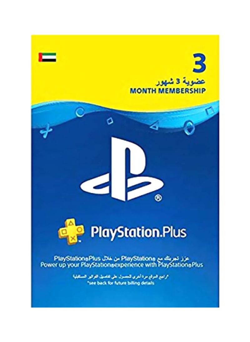 Buy Sony PlayStation Plus 3 Months Membership Card Online | Carrefour UAE