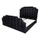 In House Taj Velvet Bed Frame - Queen - 200x160 cm - Black