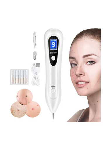 Skin Tag Removal Kit Tools with Home Usage USB Charging/30. Spot Eraser with 9 Modes LCD Display Replaceable Needles
