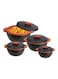 UTC 4-Piece Premium Insulated Casserole Set Black/Red 3 Liters