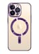 MagSafe Case Magnetic Clear Soft TPU Plating Case Wireless Charging Compatible Shockproof Camera Lens Protection For Apple iPhone 14 Pro Purple