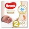 Huggies Extra Care Newborn, Size 2, 4 - 6 kg, Jumbo Pack, 64 Diapers