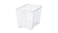 Box with lid, transparent, 39x28x28 cm/22 l
