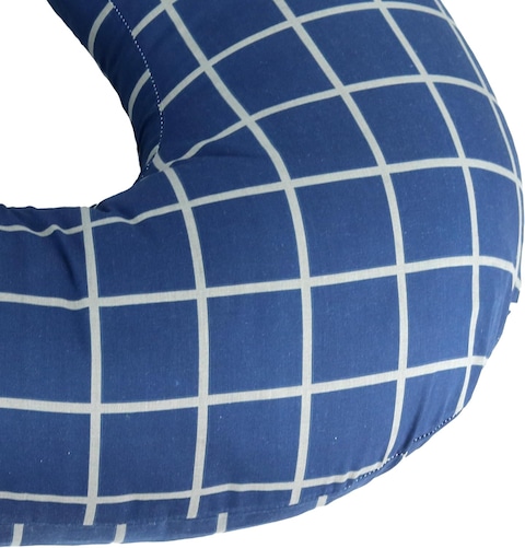 Kidz Klub Harry Check Nursing Pillow - 100% Cotton Printed Kids Design - Nursing Support For Breastfeeding, Bottle Feeding, And Bonding - Size: 60 x 58 x 15cm