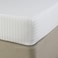 Hotel Linen Klub Twin Fitted Sheet 1pc, 100% Cotton 250tc Sateen 1cm Stripe , Size: 100x200+25cm, White