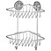 Wenko 20888100 Vacuum-Loc 2-Tier Corner Rack (22.5 &times; 16 &times; 29.5 cm, Chrome)