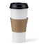 Yesocea [50 Sets] Disposable Coffee Cups With Lids And Sleeves - 20 Oz. White Hot Paper Cup