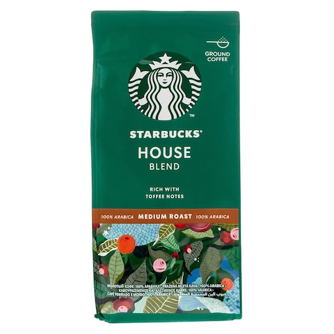 Starbucks House Blend Medium Roast Ground Coffee 200g