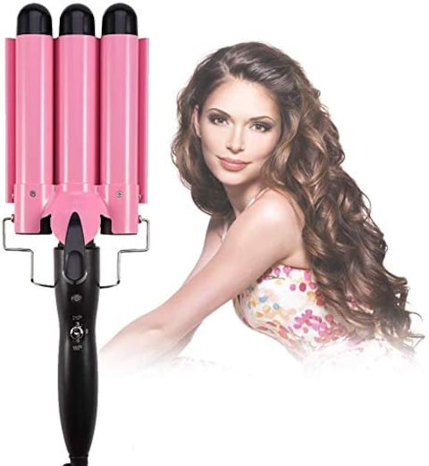 Double Anion Curling Iron Hair Curler Fast Heating Adjustable Temperature Hair Curling Wand 25mm Online Carrefour UAE