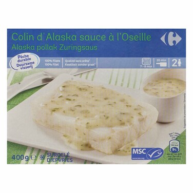 Carrefour Frozen Sorrel Pollock Fish 400G