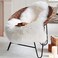 LINGWEI Non Skid Backing Faux Fur Sheepskin Rug Sheepskin Chair Cover, Fluffy Faux Fur Area Rugs Carpets Fuzzy Fur Chair Couch Cover Seat Pad for Bedroom Bedside Sofa Living Room 