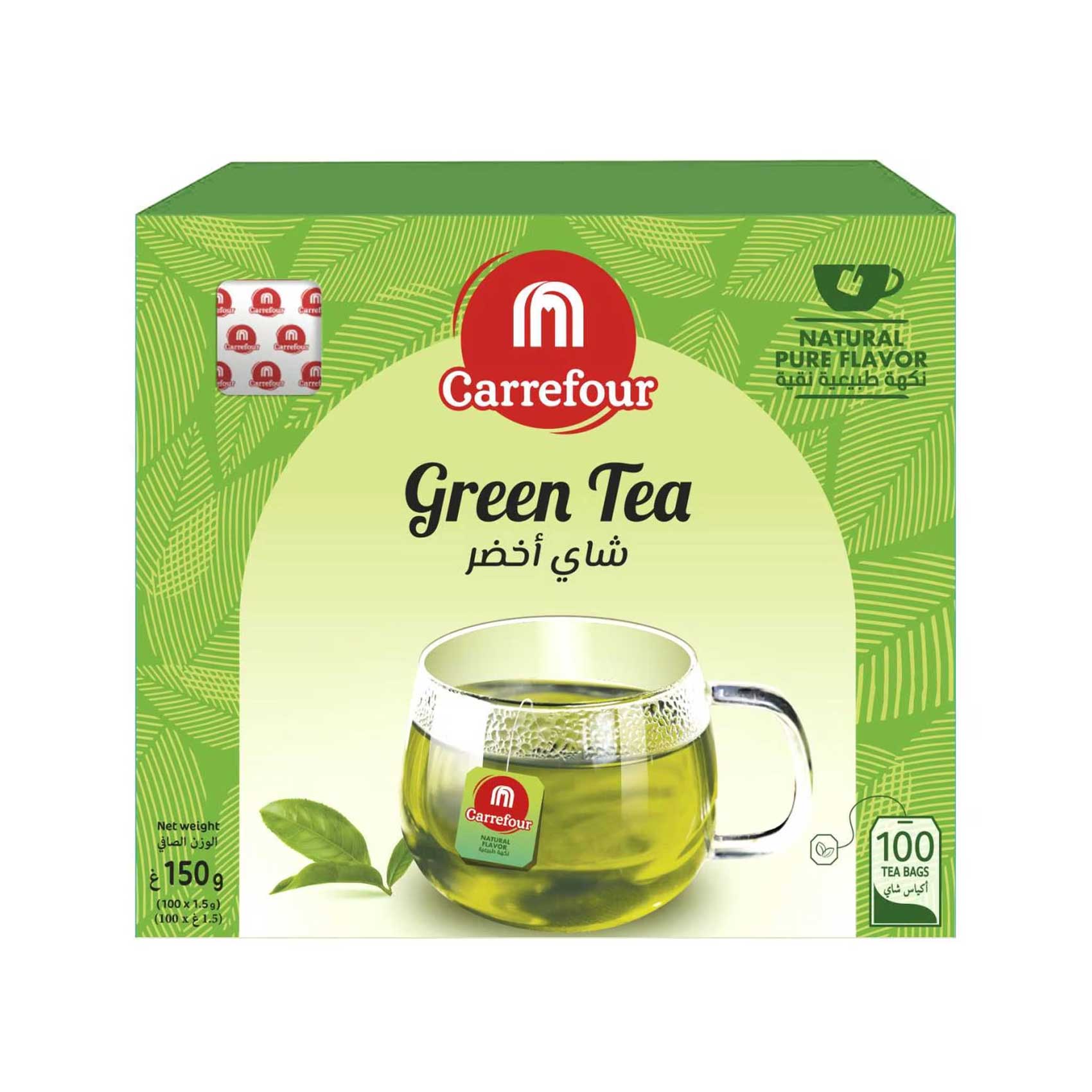 Maf Carrefour Green Tea 100 Tea Bags 150gr