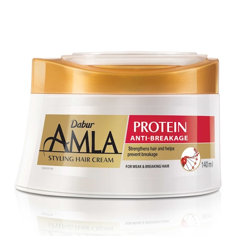 Dabur Amla Protein Styling Hair Cream for Breaking Hair - 125ml