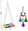 Mumoo Bear 8 Packs Bird Swing Chewing Toys- Parrot Hammock Bell Toys
