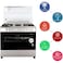 Nobel 90x60 Electric &amp; Gas Cooker, 4 Burner, 2 Hot Plate NGC9622 Silver