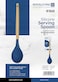 Royalford Silicon Serving Spoon, Wooden Handle, Rf10648 Dinnerware Cookware Professional Cooking Good Grip Handle Non Stick Safe, Multicolor