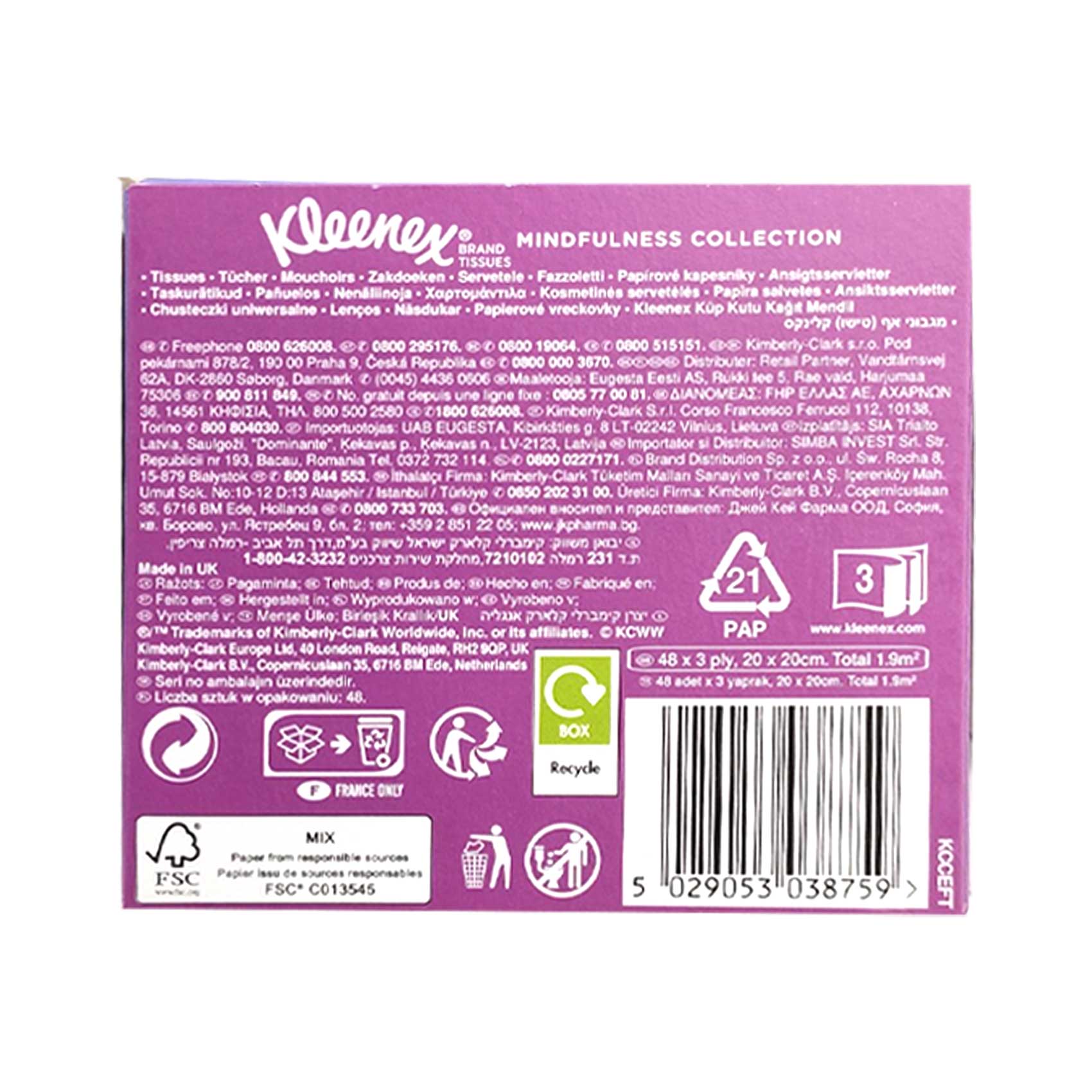 Kleenex Mindfulness Collection Cherish Facial Tissue 3plyx48sheets