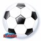 Qualatex Single Bubble Soccer Ball Foil Balloon- 22 Inch Size- White/Black