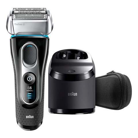 Buy Braun Series 5 Wet And Dry Electric Foil Shaver With Clean And Charge Station Black in UAE