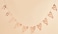 Rose Gold Heart Garland 2m