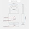 Decdeal - Smart Fingerprint Padlock Small Size Padlock Cabinet Fingerprint Lock Dormitory Anti-theft Lock O10 Black