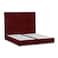 In House Berlin Linen Bed Frame - Queen - 200x150cm - Burgundy
