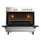 Midea Ceramic Cooker With Multi-Function Electric Oven - 5 Burners - Grey - 85.6.5X89.5cm (Installation Not Included)