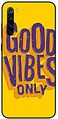 Theodor - Xiaomi Redmi Note 8 Case Cover Good Vibes Only Yellow Flexible Silicone Cover