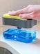 Generic 2-In-1 Soap Detergent Dispenser With Sponge Holder Dark Grey 5.1x3.35x3.5inch