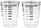 MIBRU Espresso Glass Measuring Cup Suitable For Preparing Espresso 60ml (Pack 2)