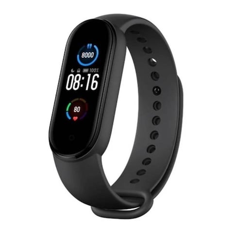 Xiaomi Mi Smart Band 5 global activity tracker packaging omits NFC, Alexa, and SpO2 (Black)