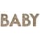 Hello Baby Wicker Baby Sign Nursery Decoration Pack of 4