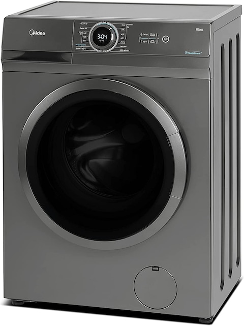 Midea 7KG Front Load Washing Machine with Lunar Dial, 1400 RPM, 15 Programs, Fully Automatic Washer With BLDC Inverter Motor, Integrated Digital Control-LED Display, Multiple Temperature MF100W70BTGCC