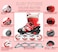 EASY FUTURE Inline Skates Adjustable Size Roller Skates with Flashing Wheels Children Skate Shoes Including Protective Gear Knee Elbow Wrist Red Small (31-34)