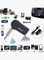 Aux Bluetooth Receiver With USB Charging Cable Black