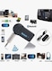 Aux Bluetooth Receiver With USB Charging Cable Black