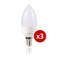 Tornado Daylight Candle LED Lamp - 5 Watt - 3 Pieces - Warm Light