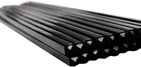 Jiafeng 20 Pcs Melamine Reusable Washable Chinese Japanese Chopsticks - Black