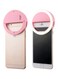 Generic Portable Selfie Light Ring Clip LED Flash Pink/White