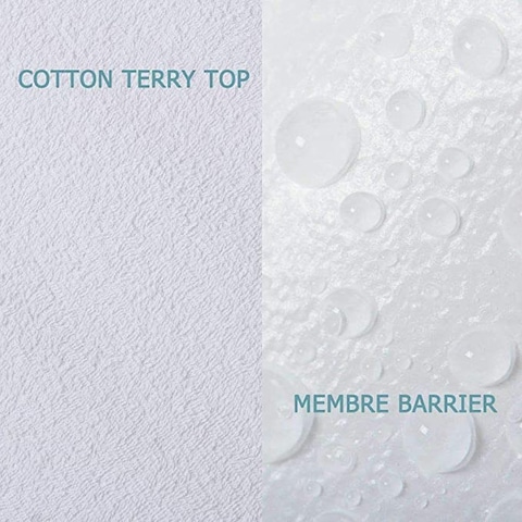 Waterproof Mattress Protector Cotton Blend White 120X200X25centimeter